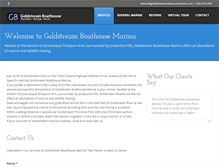 Tablet Screenshot of goldstreamboathousemarina.com